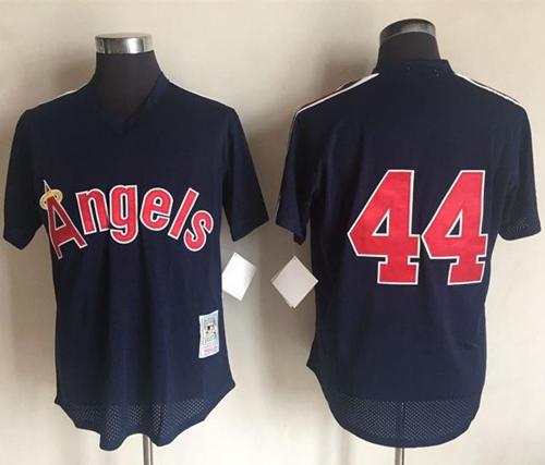 Mitchell And Ness 1984 Angels of Anaheim #44 Reggie Jackson Navy Blue Throwback Stitched MLB Jersey